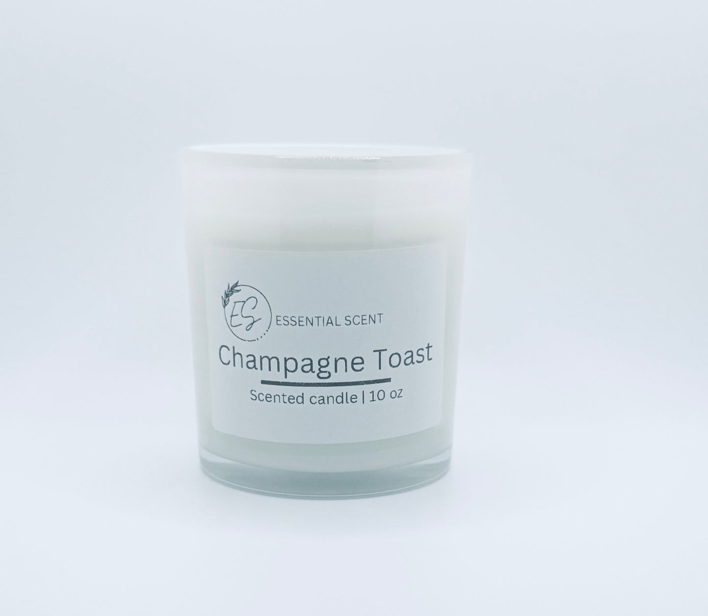 Essential scent home made champagne toast candle 10 oz, made with organic ingredients .