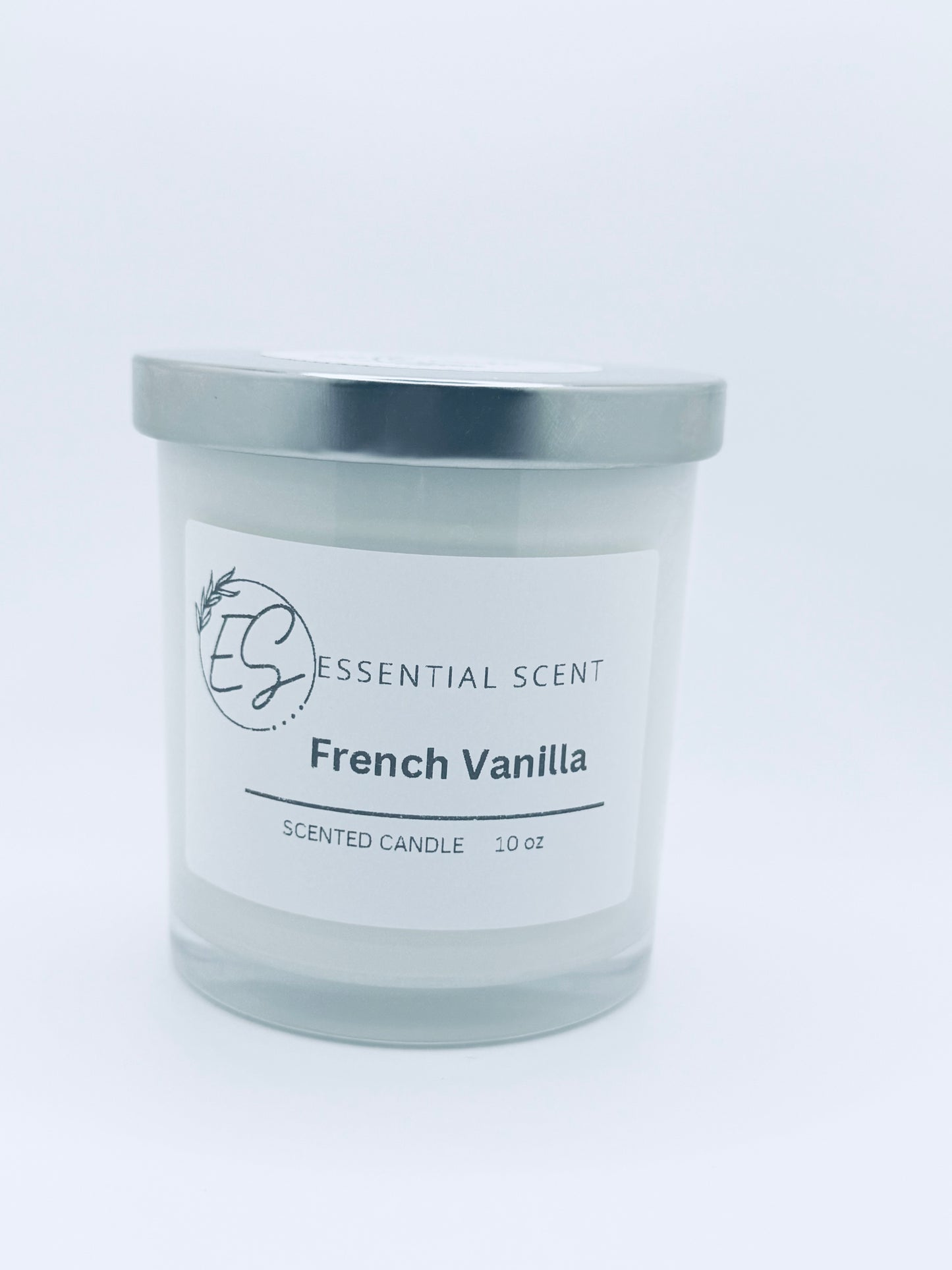 Essential scent home made French Vanilla candle 10 oz, made with organic ingredients .