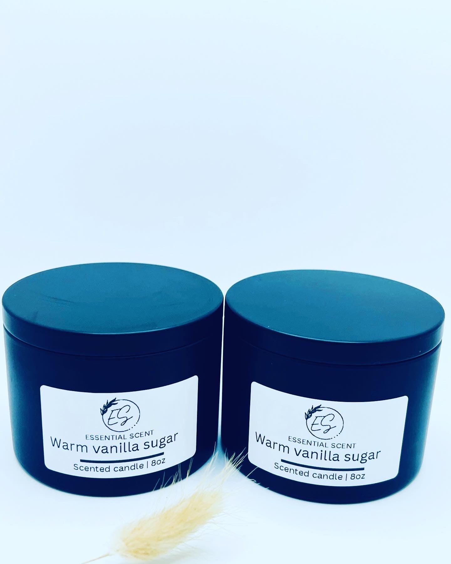 Essential scent home made Warm vanilla sugar fragranced candle, 8 oz