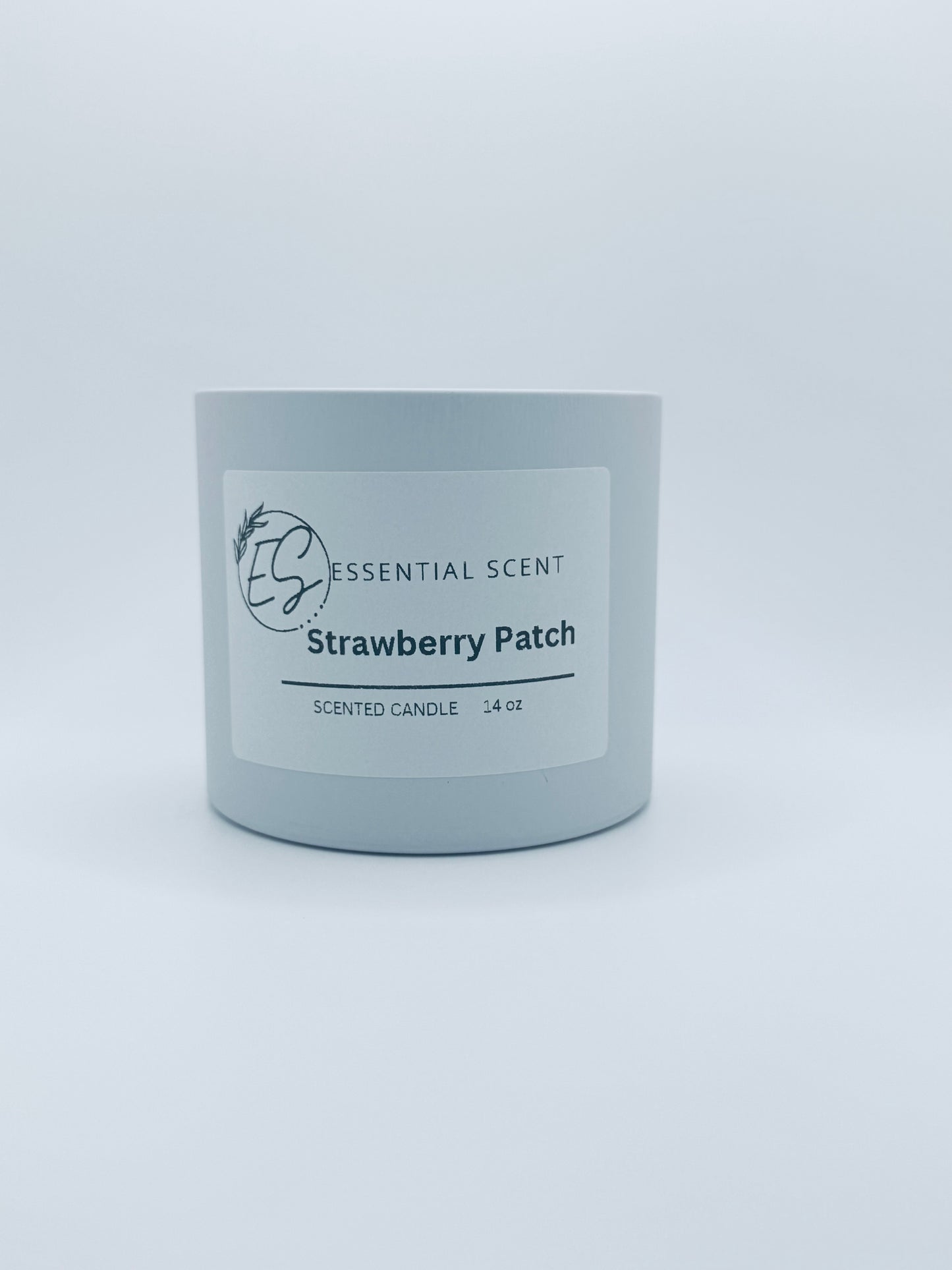 Essential scent home made Strawberry Patch candle 14 oz , Made with organic ingredients .