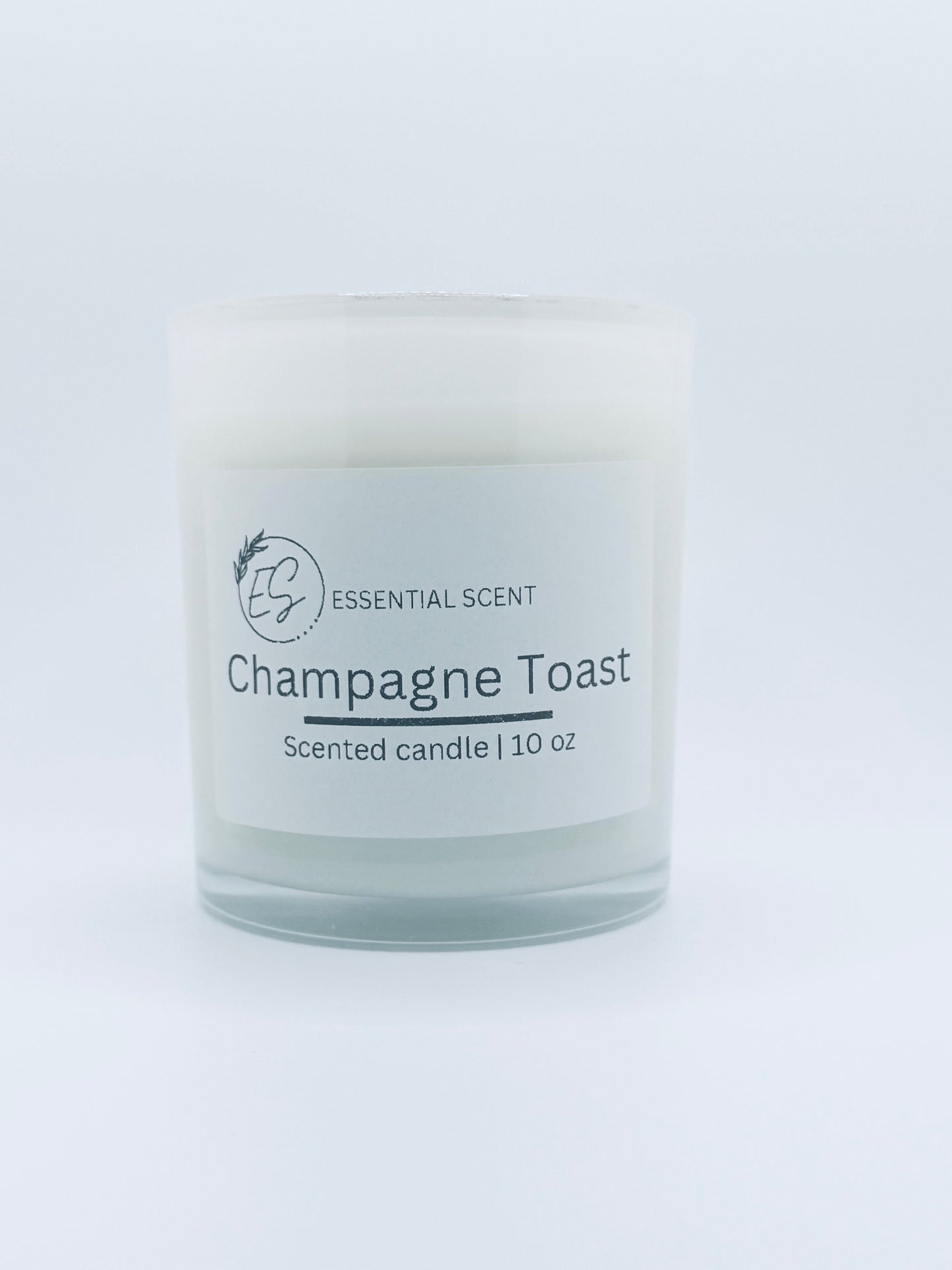 Essential scent home made champagne toast candle 10 oz, made with organic ingredients .