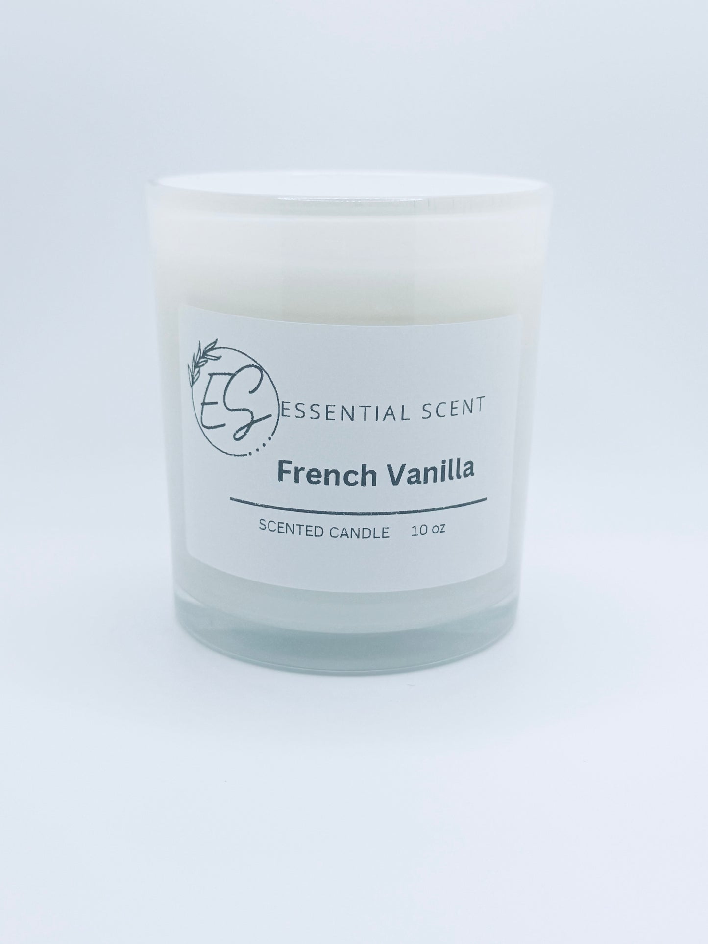 Essential scent home made French Vanilla candle 10 oz, made with organic ingredients .