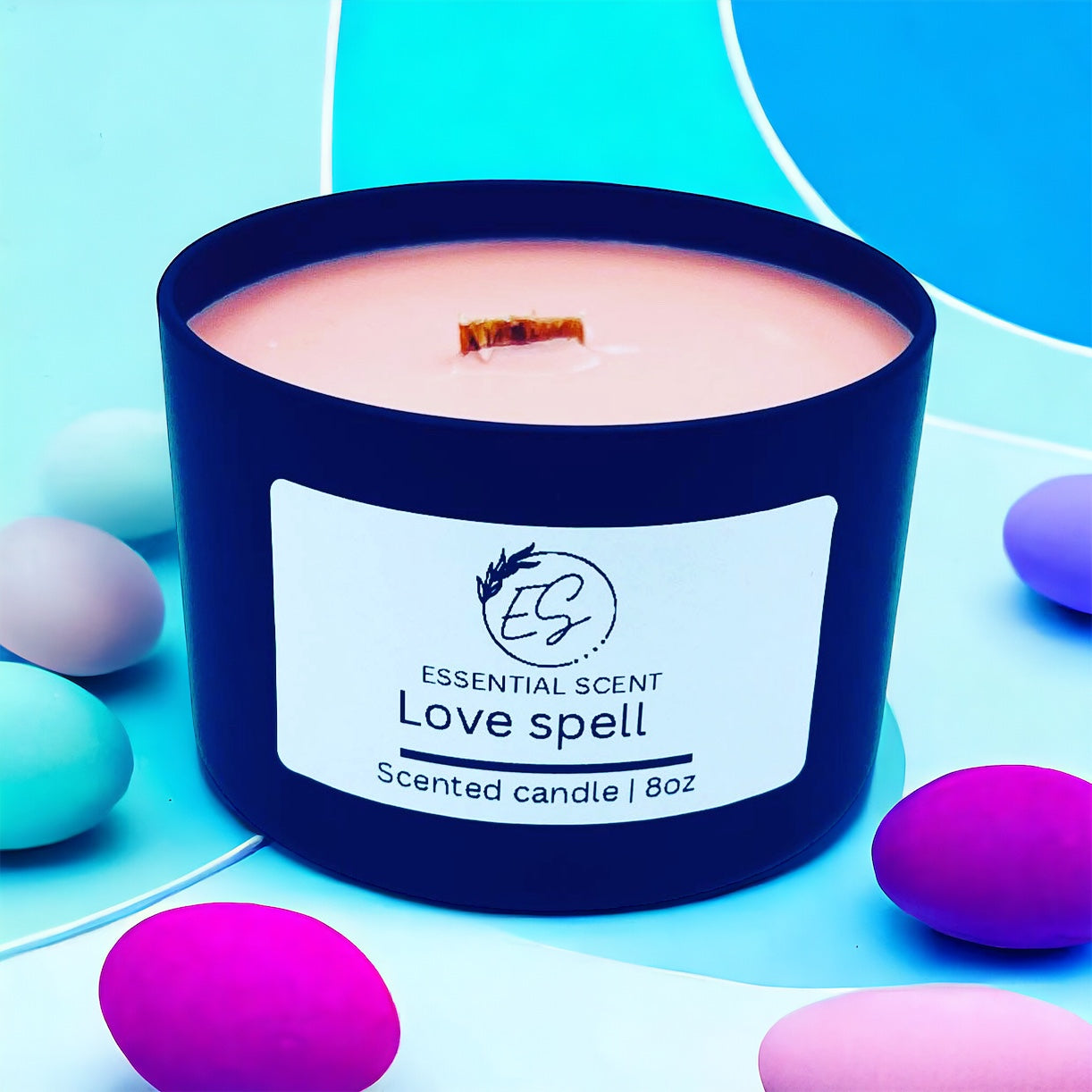 Essential scent home made love spell fragrance candle, 8oz