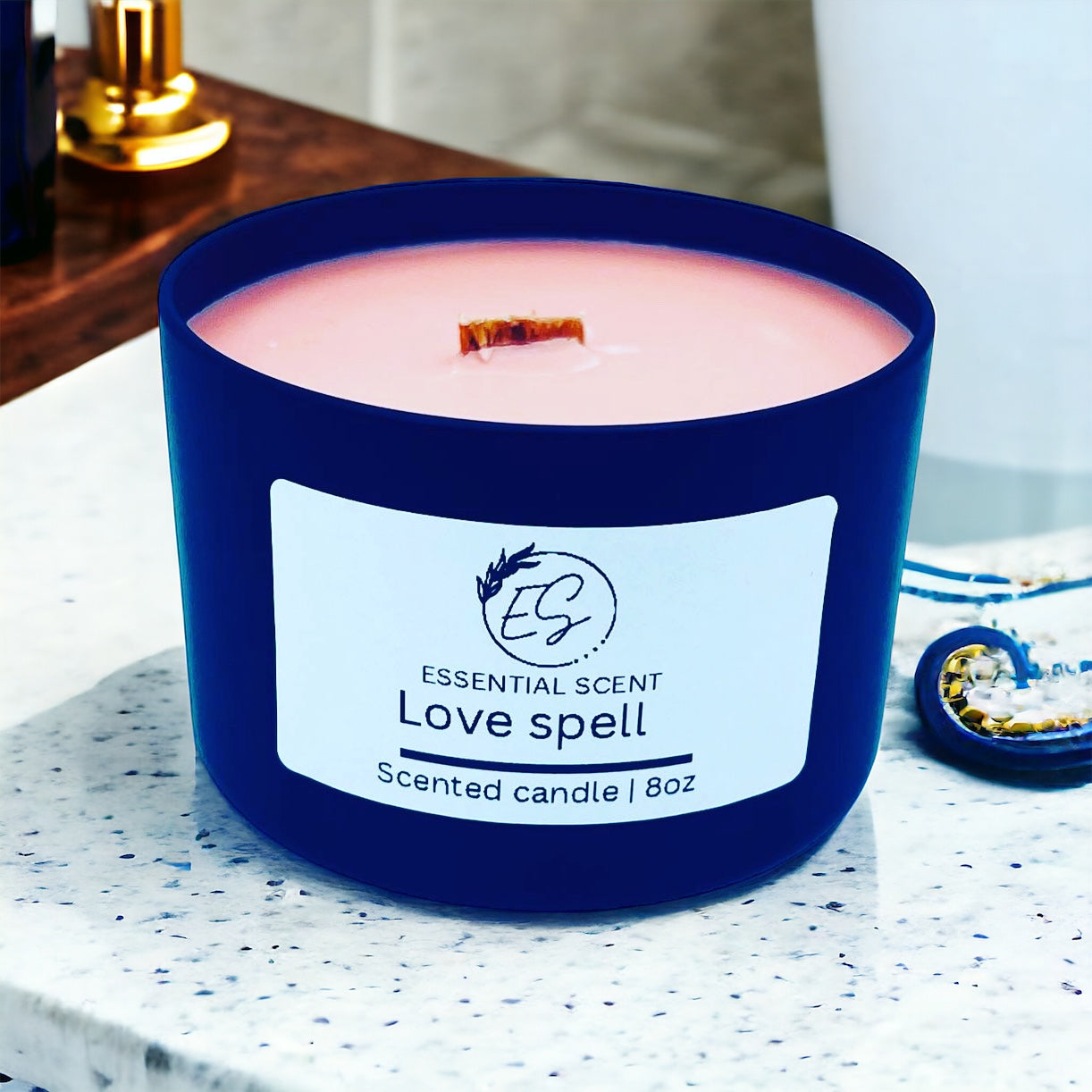 Essential scent home made love spell fragrance candle, 8oz