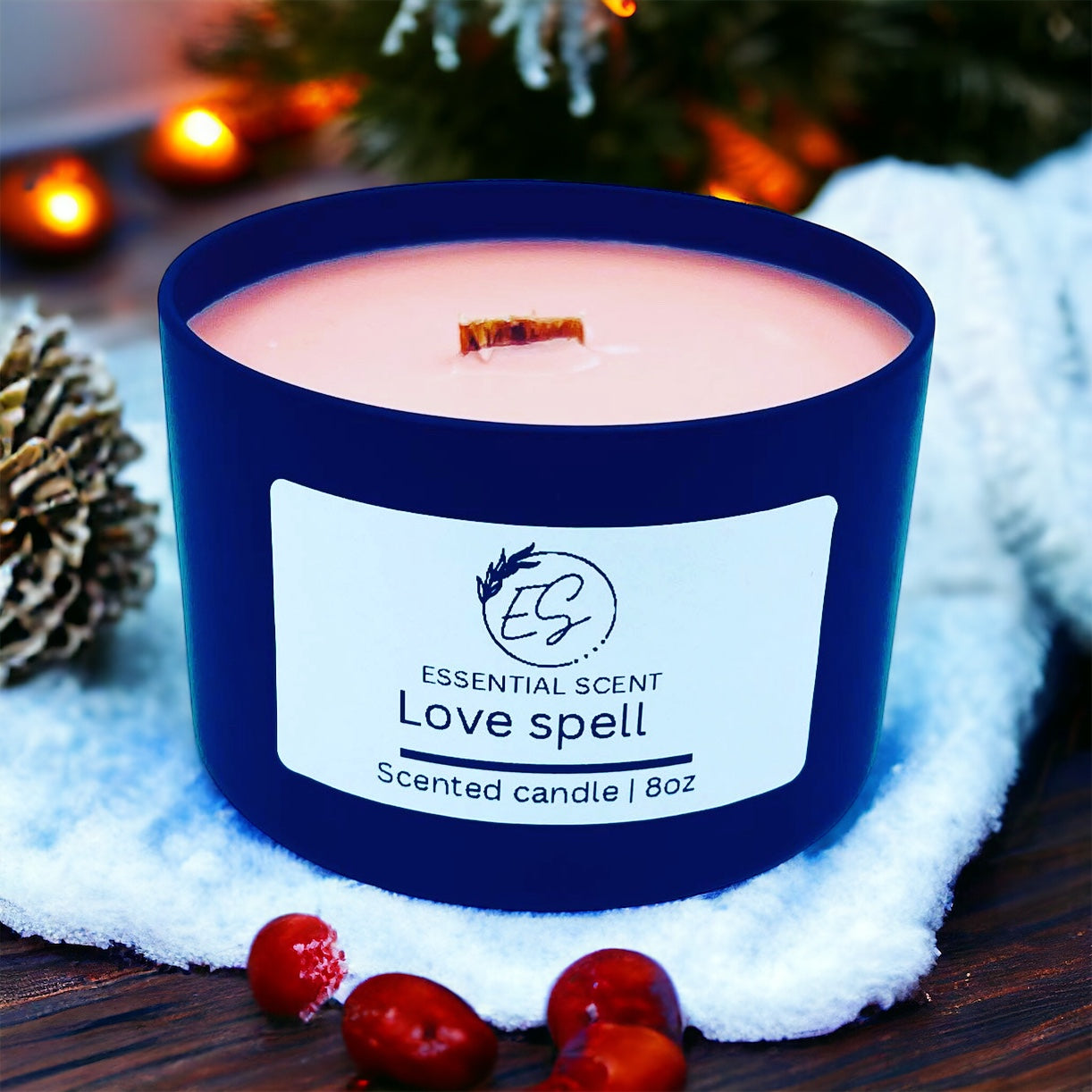 Essential scent home made love spell fragrance candle, 8oz